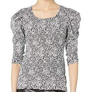 Parker Capella floral smocked blouse shirt Midnight Jasmine new Small